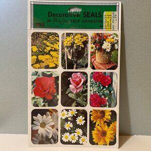 Vintage Eureka Flower Stickers